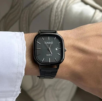 Casio Watch Silver + Black – كاسيو ووتش فضي + أسود