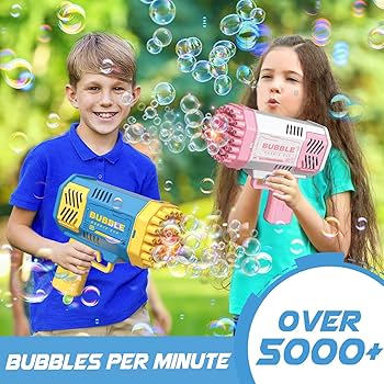 Magical bubble Gun for kids 80 Holes - مسدس فقاعات سحري للأطفال بـ 80 فتحة